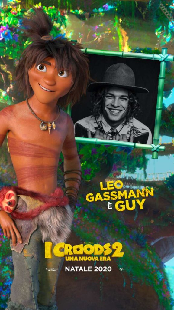 I Croods 2, Leo Gassmann doppiatore di Guy