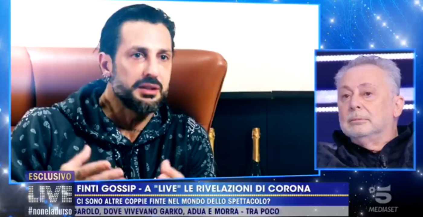 Live – Non è la d’Urso, Fabrizio Corona sulla storia tra Giulia Salemi e Francesco Monte: “Non era amore, ma un’illusione”