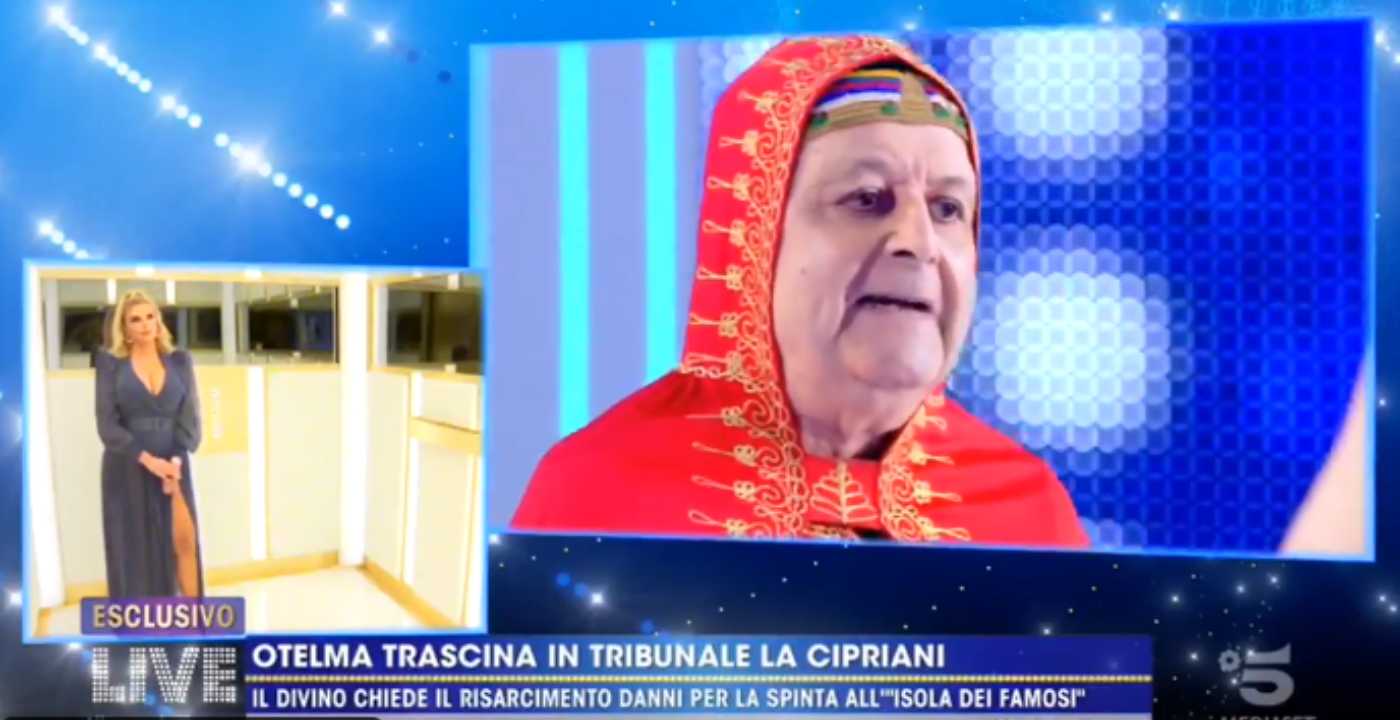 Live – Non è la d’Urso, faccia a faccia tra il Divino Otelma e Francesca Cipriani (video)