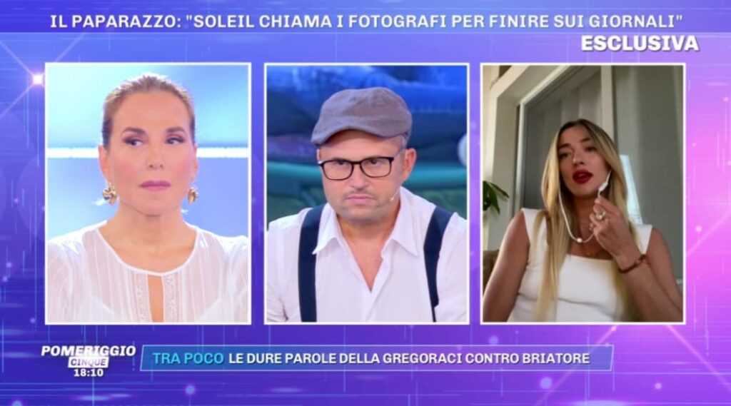 Scontro a Pomeriggio 5 tra Soleil Sorge e Barbara d'Urso