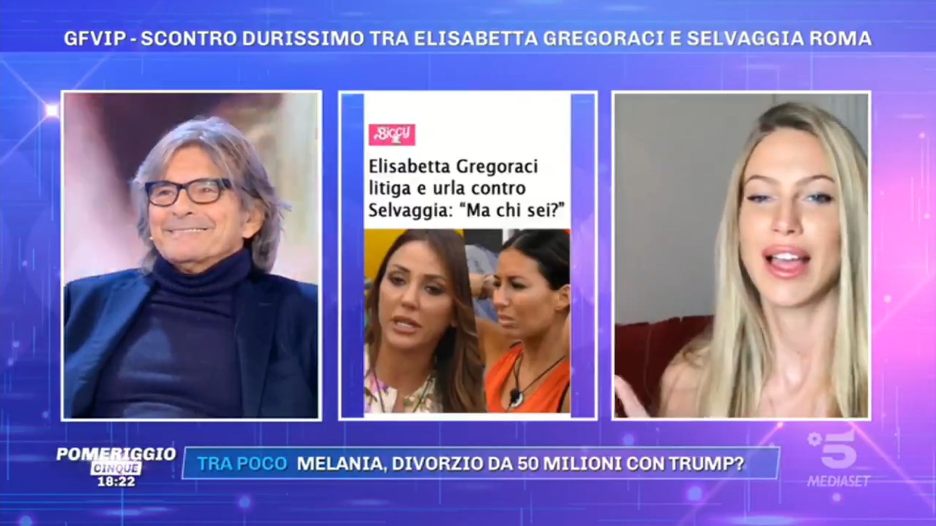 Pomeriggio 5: “Selvaggia Roma messa lì per stuzzicare Elisabetta Gregoraci”