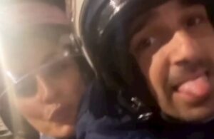 Elisa Isoardi e Raimondo Todaro scappano via in motorino dopo le prove