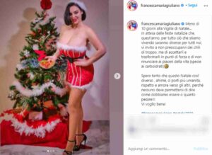 Francesca Giuliano omaggia il Natale su Instagram