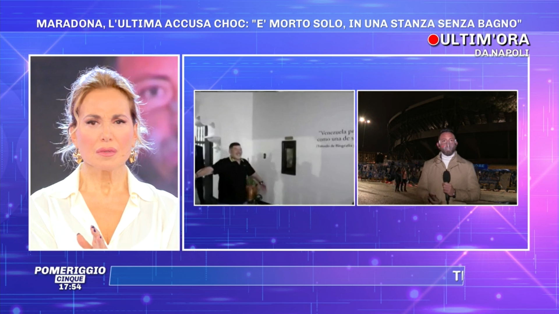 Pomeriggio 5, scomparsa Maradona: un figlio riconosciuto non è suo figlio