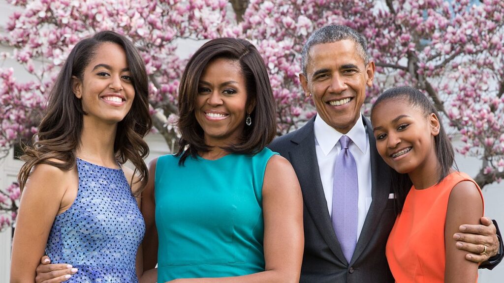 Sasha Obama e famiglia