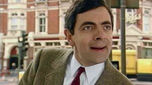 L'attore Rowan Atkinson nei panni di Mr Bean