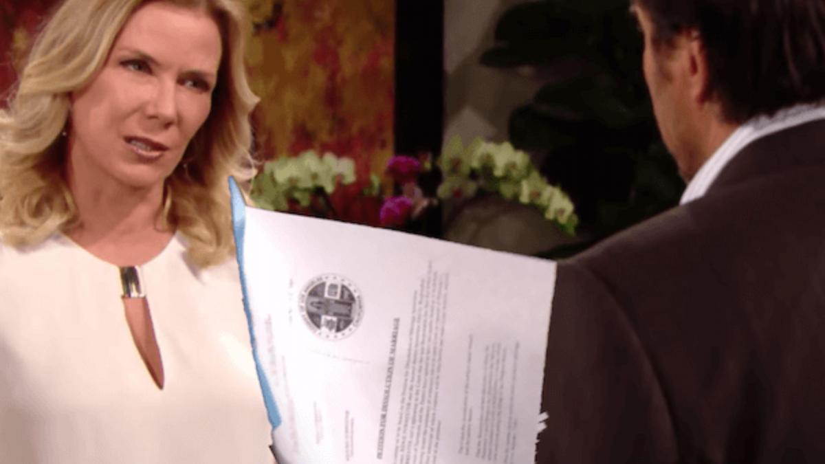 Beautiful, anticipazioni Usa: Ridge firma i documenti del divorzio