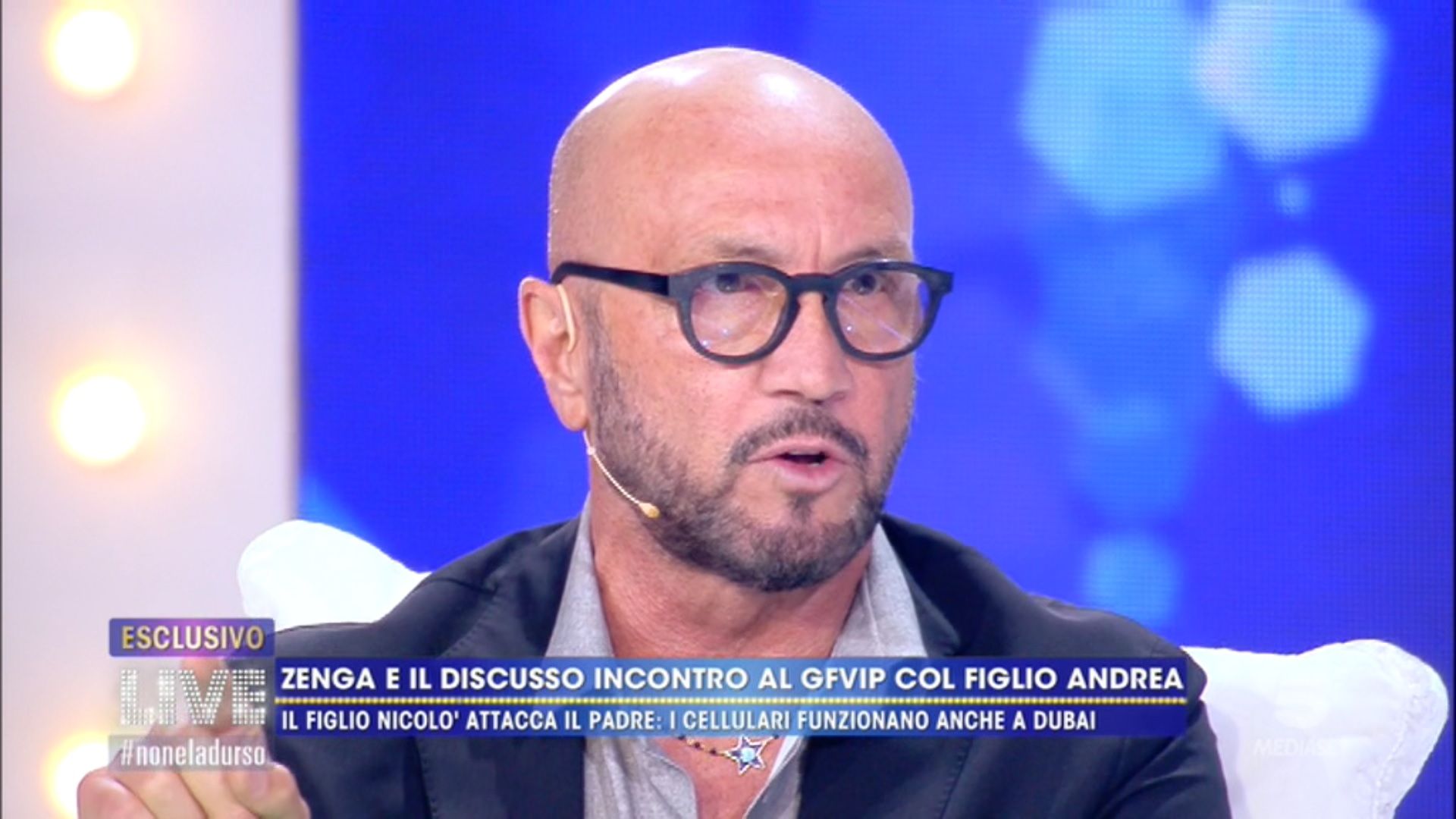 Walter Zenga a Live non è la d’Urso affronta le sfere e parla della terza moglie
