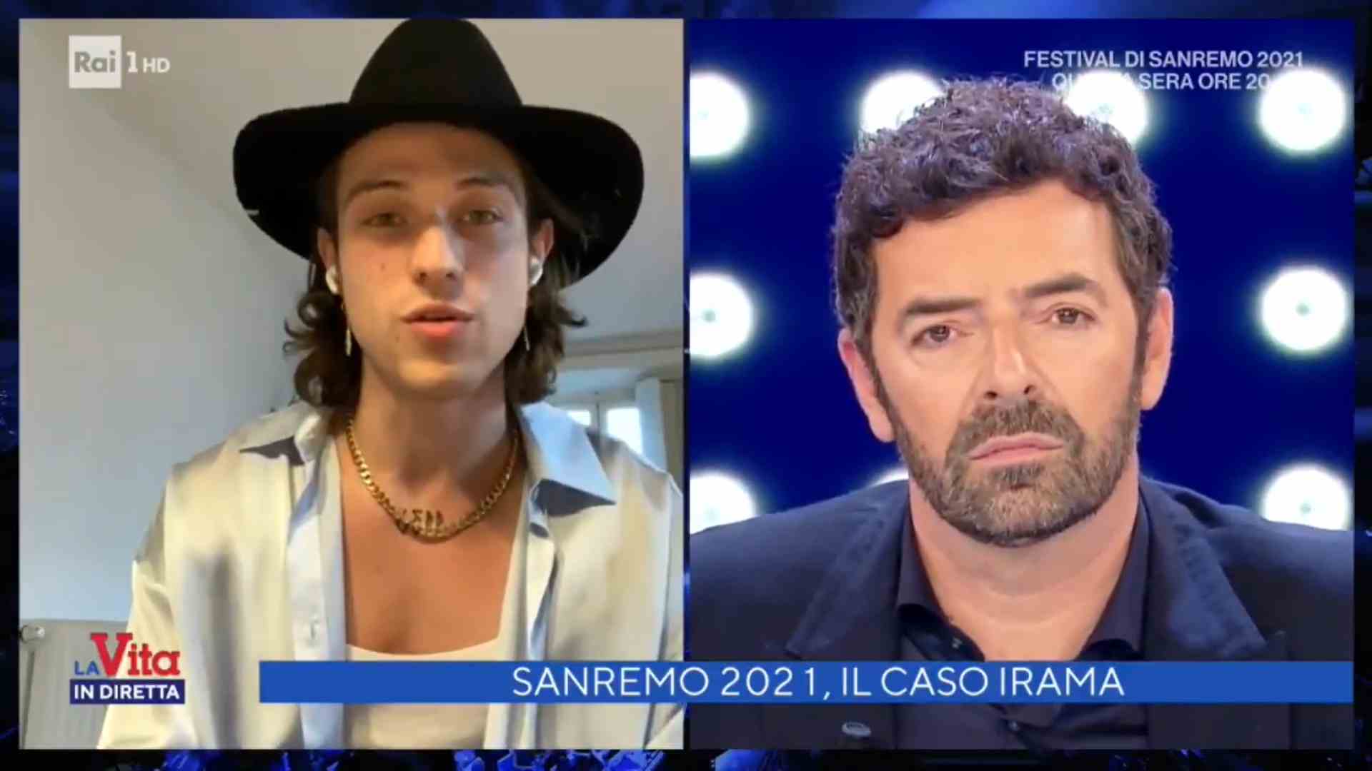 Irama dice a Le Vita in Diretta che si esibirà nella terza serata di Sanremo 2021
