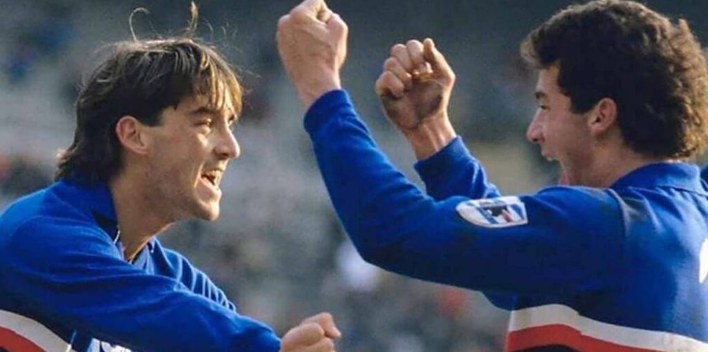 Mancini e Vialli da giovani alla Sampdoria