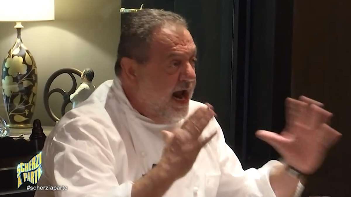 Pioggia di critiche per Gianfranco Vissani. Lo chef perde la calma a Scherzi a parte