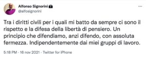 Alfonso Signorini aborto