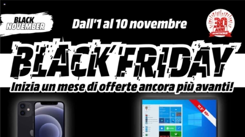 Black Friday Mediaworld volantino