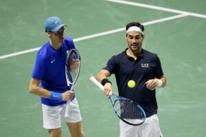 Sinner e Fognini in doppio - Coppa Davis 2021