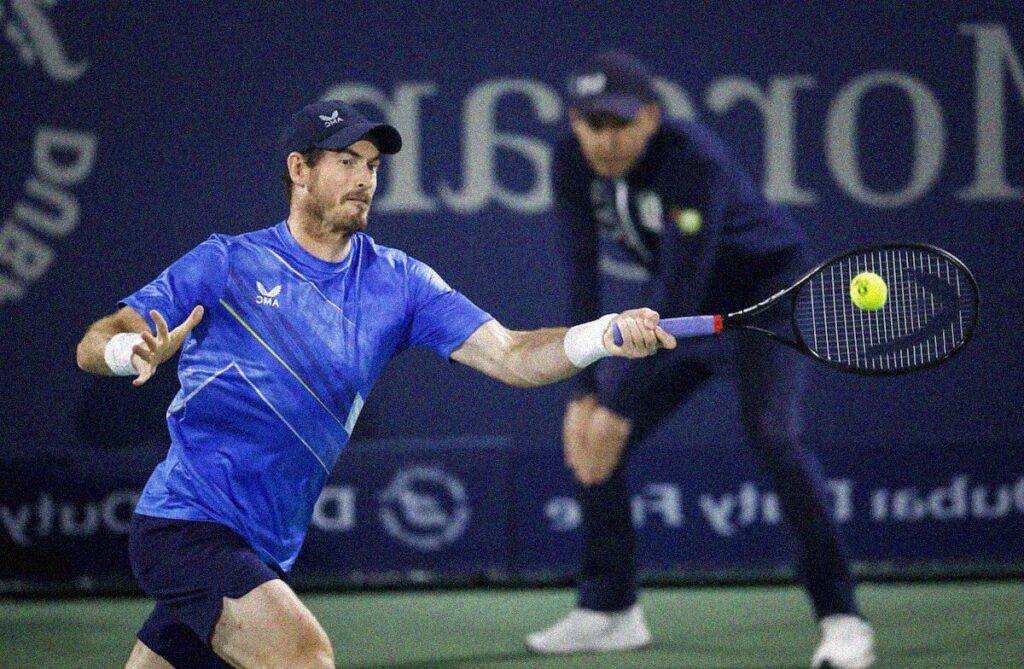 Andy Murray all'ATP Dubai 2022