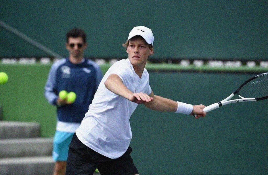 Jannik Sinner in allenamento