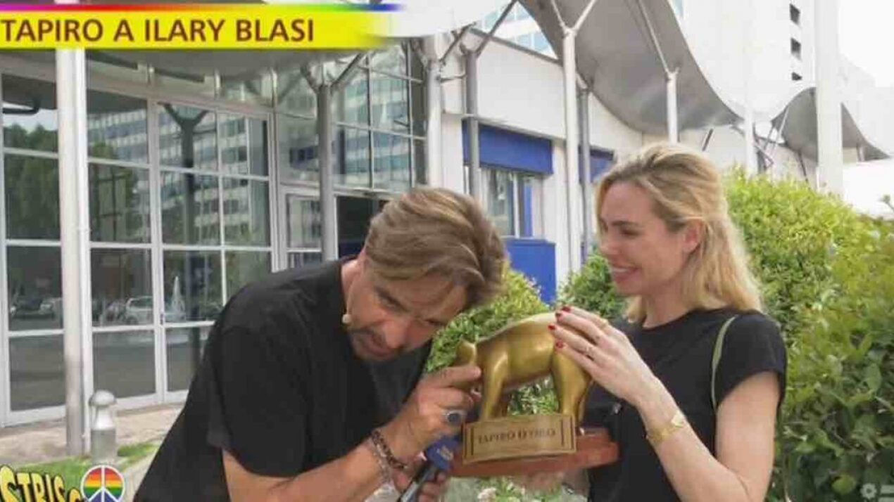 Ilary Blasi riceve il tapiro da Striscia la Notizia: come ha reagito?