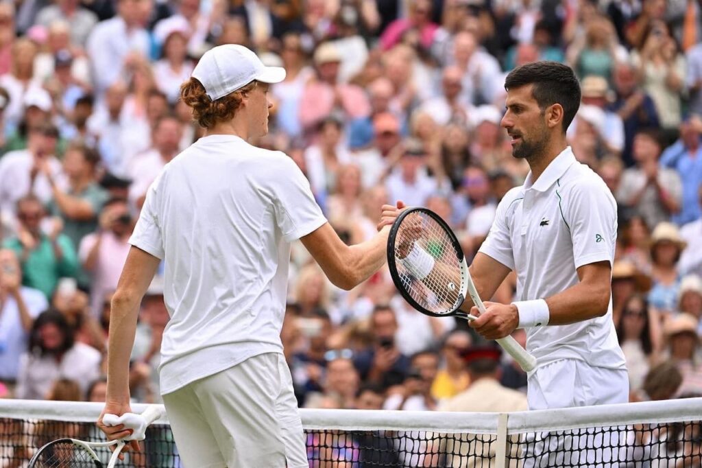 Sinner e Djokovic a Wimbledon 2022