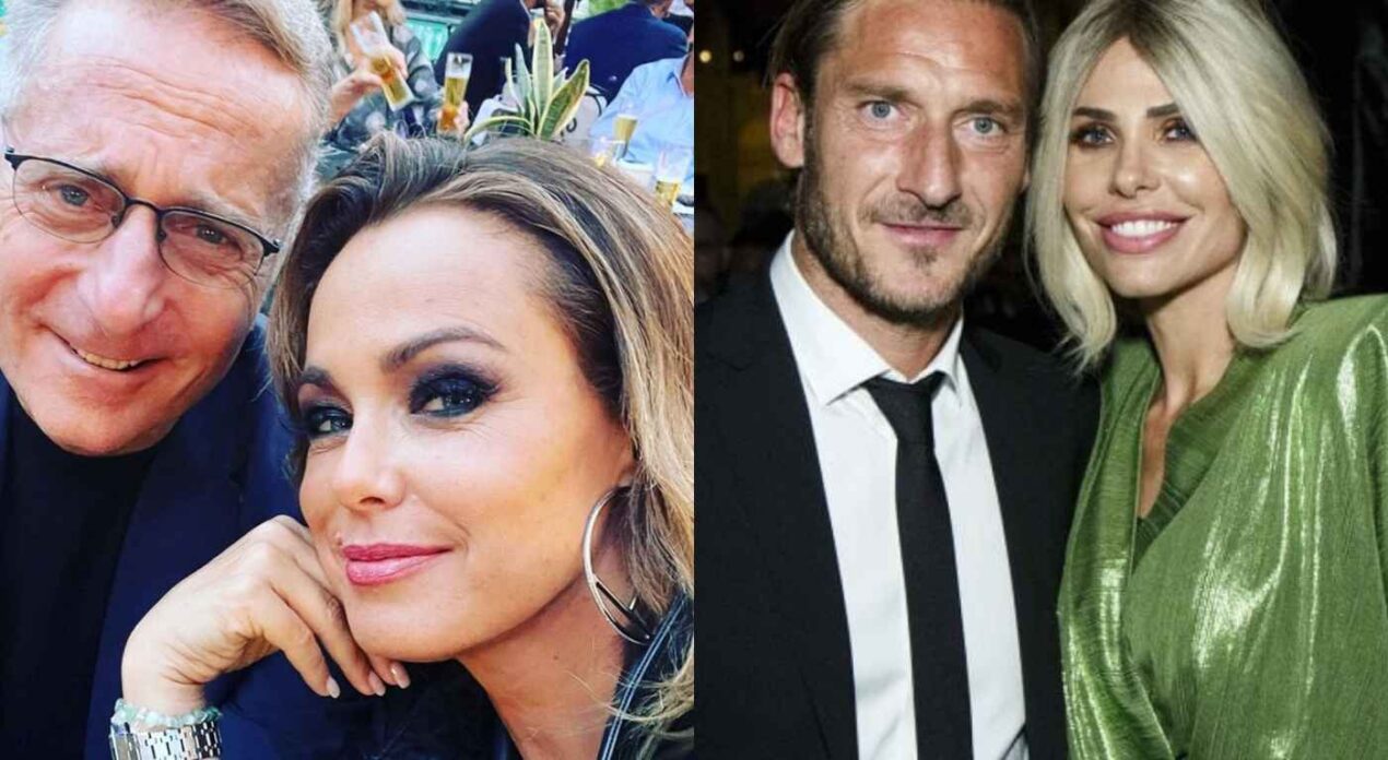 Paolo Bonolis e Sonia Bruganelli su Totti e Blasi: la battuta che non piace