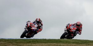 Francesco Bagnaia in sella alla Ducati nel Mondiale MotoGP 2022