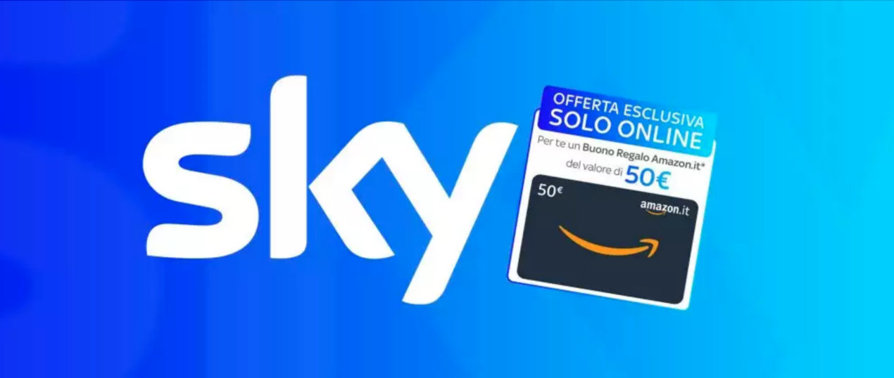 Sky lancia una super offerta con Sky Sport + Sky Tv + Buono Amazon a soli 24,90€