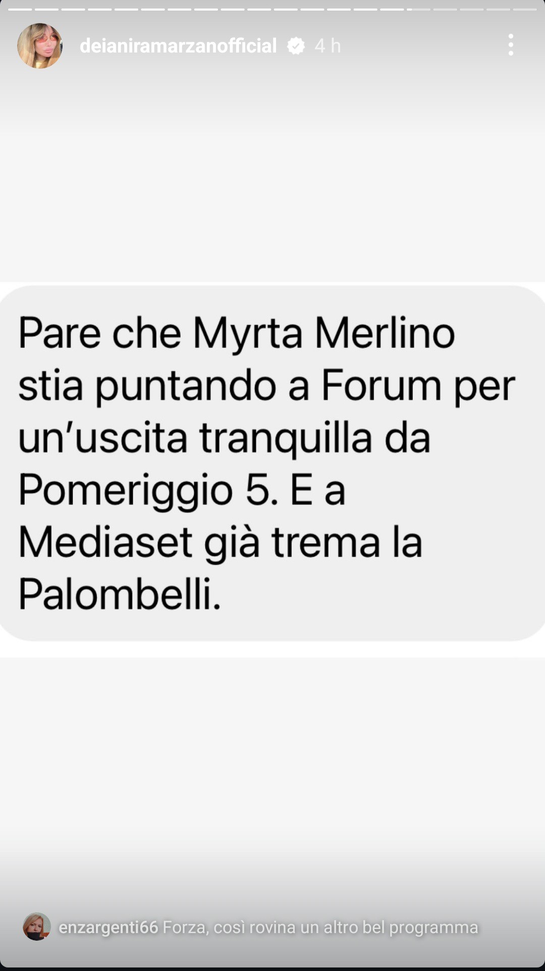 Myrta Merlino da Pomeriggio 5 a Forum