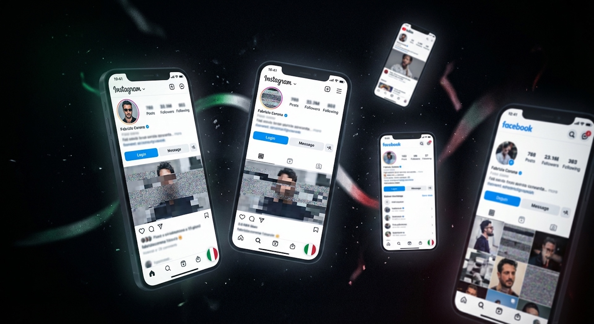 Fabrizio corona profili chiusi reazione vip