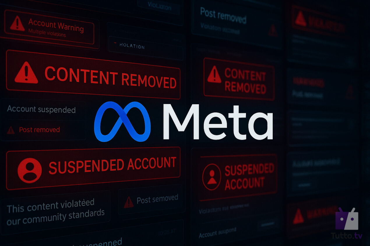 Profili social di Fabrizio Corona rimossi: Meta svela il motivo