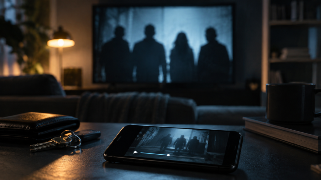 Quattro amici protagonisti della serie thriller Netflix.