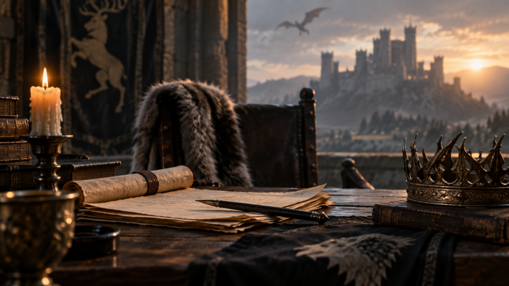 George R. R. Martin writing new Westeros material.