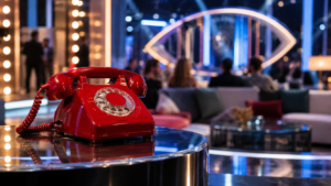 Alex Belli risponde al telefono rosso