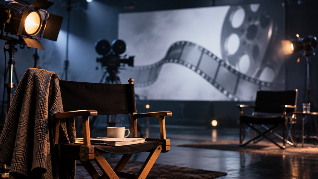 Diane Morgan interviewing Hollywood experts in mockumentary.