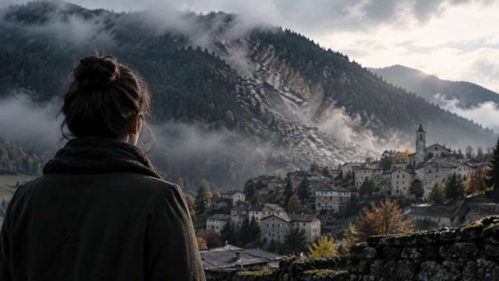Paesino di montagna colpito da frana misteriosa
