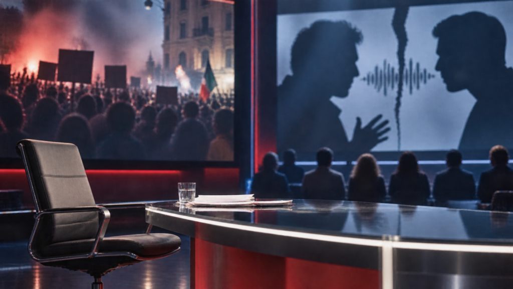 Massimo Giletti e Fedez in TV