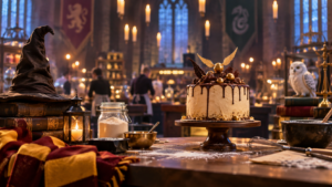 I gemelli Phelps con torte a tema Harry Potter.