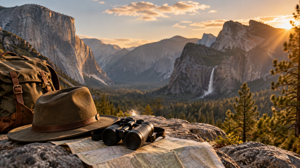 Kevin Costner esplora il parco di Yosemite.