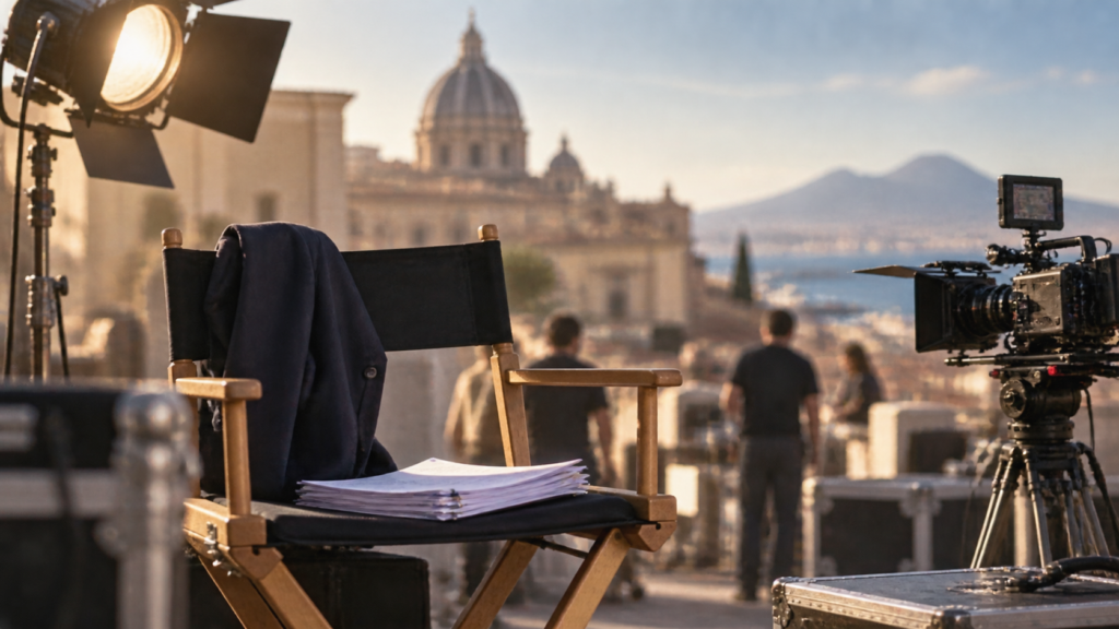 Ciak sul set della fiction Rai.