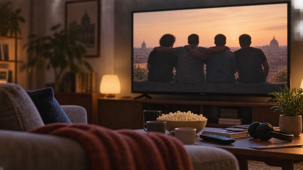 I quattro protagonisti della serie Maschi Veri