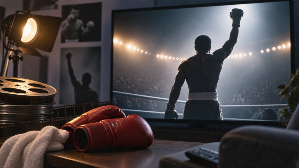 Portrait of Muhammad Ali for Prime Video series.