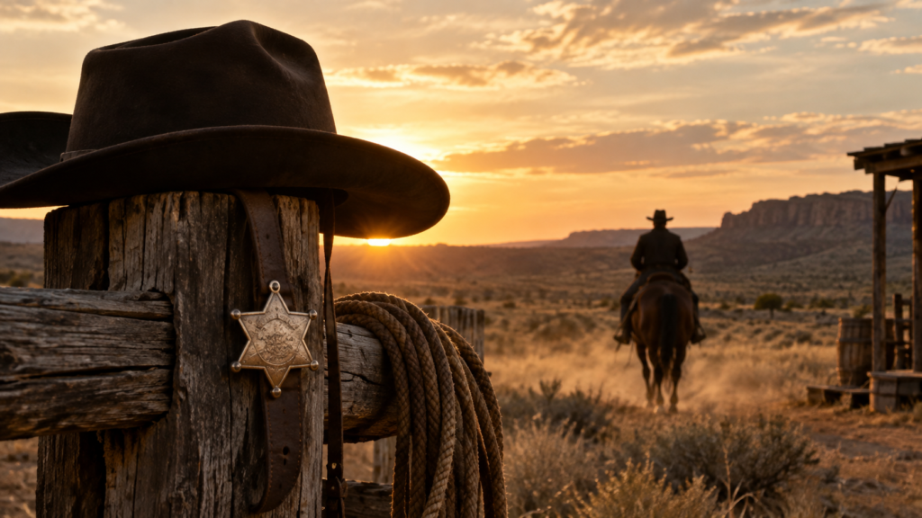 Portrait of Bass Reeves in western attire.