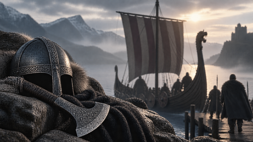 I protagonisti della serie TV norrena Bloodaxe