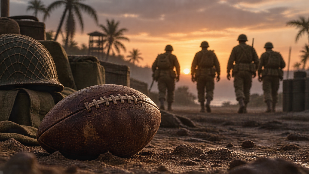 Giocatori di football americano durante la seconda guerra mondiale