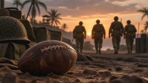 Giocatori di football americano durante la seconda guerra mondiale