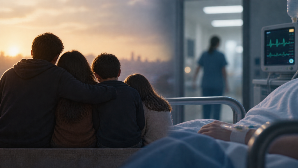 Famiglia Eren in ansia in ospedale.